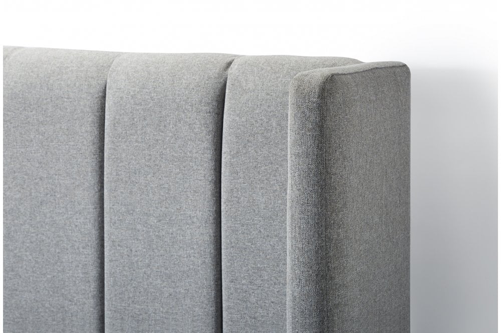 Audrey Contemporary Statement Tall Upholstered Headboard With Wings-4