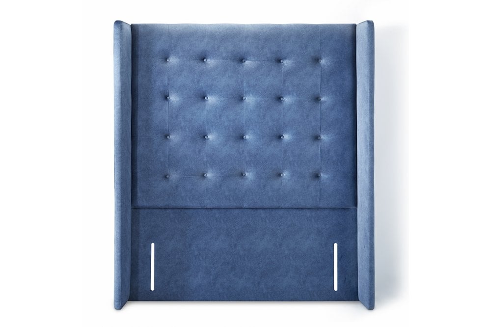 Byron Tall Traditional Button-Backed Floor-Standing Winged Headboard-2