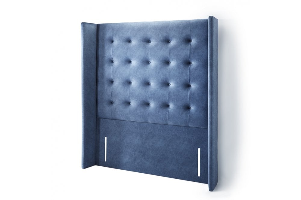 Byron Tall Traditional Button-Backed Floor-Standing Winged Headboard-zoom-3