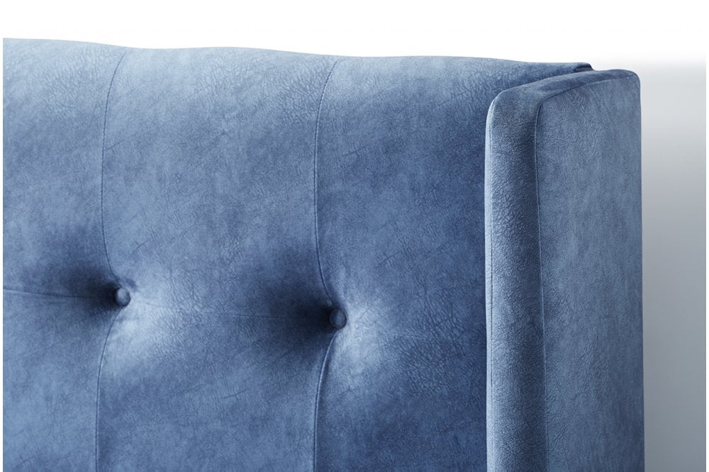 Byron Tall Traditional Button-Backed Floor-Standing Winged Headboard-zoom-4