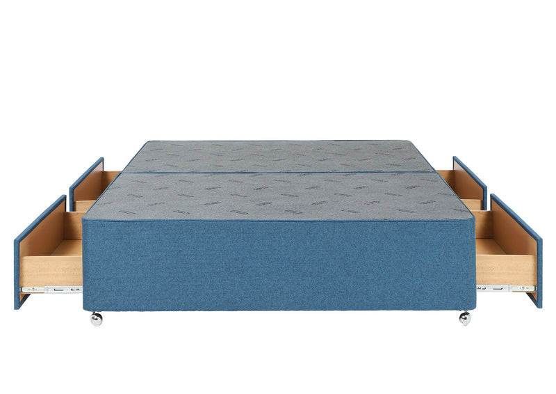 Anne Luxury Upholstered Divan Base, With 4 Drawers - Varied Sizes