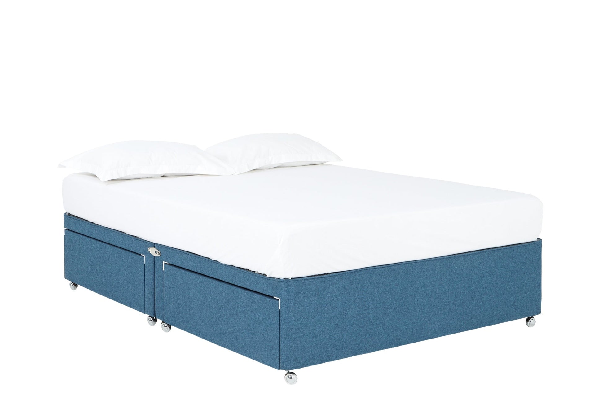 Anne Luxury Upholstered Divan Base, With 2 Large Side Drawers-5