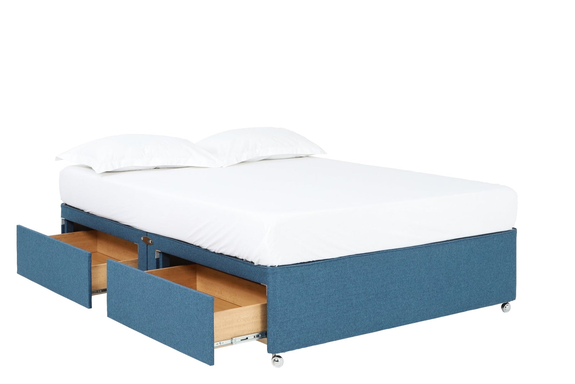 Anne Luxury Upholstered Divan Base, With 2 Large Side Drawers-3