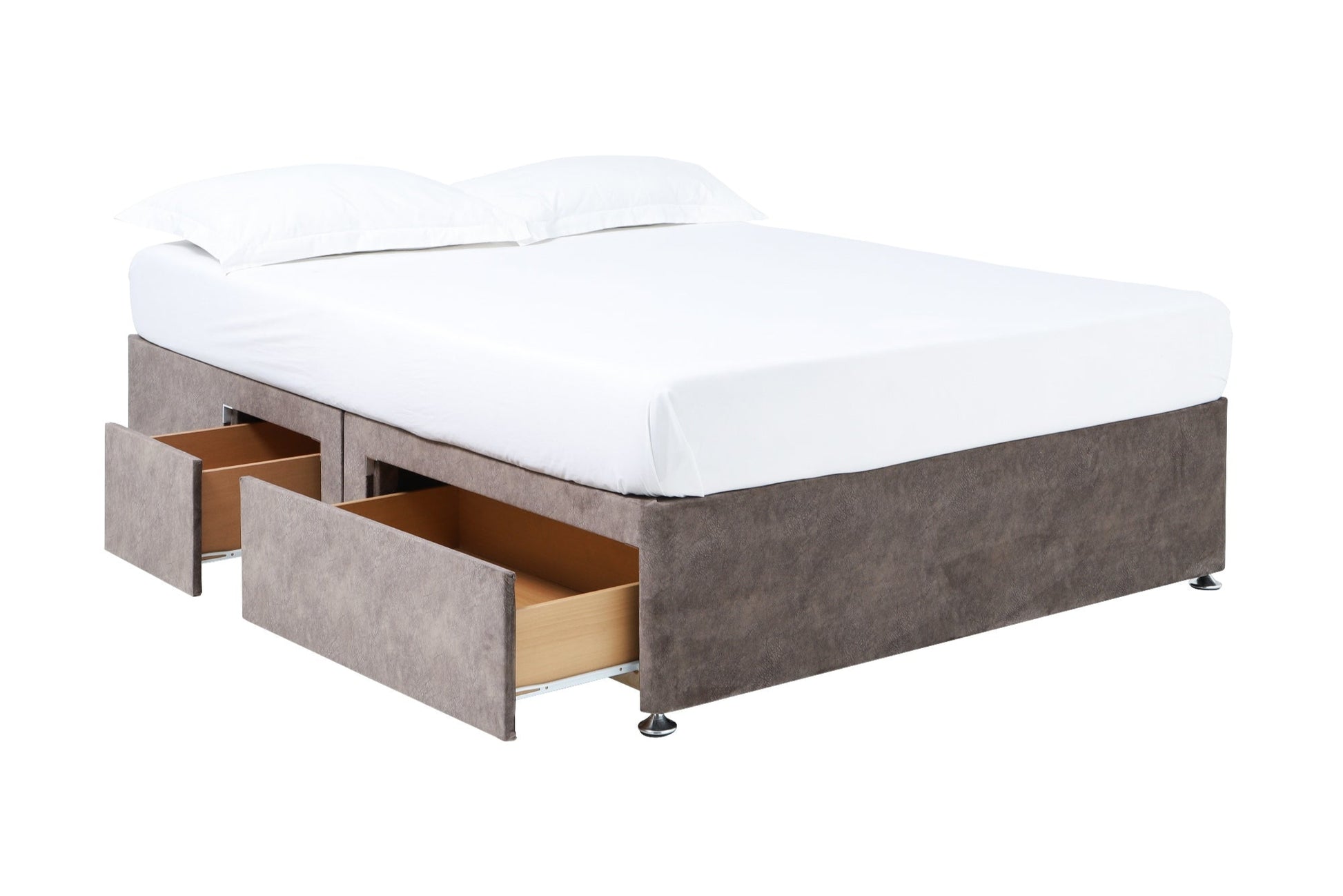 Elizabeth Upholstered Divan Base, With 4 Drawers - Varied Sizes-2