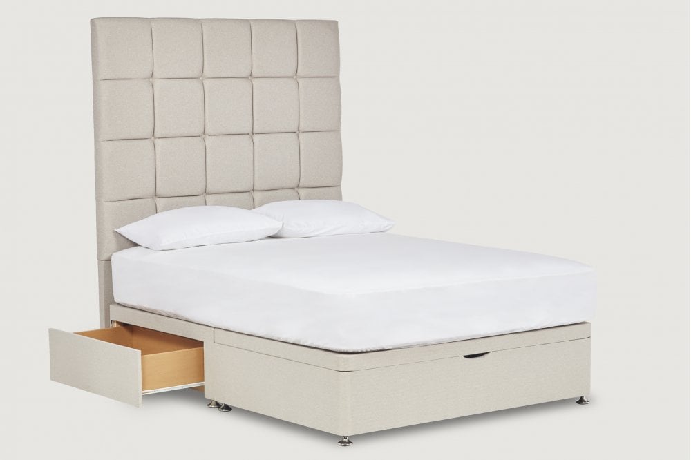 Eleanor Storage Ottoman Bed Base – Half-End Lift With 2 Large Drawers-5