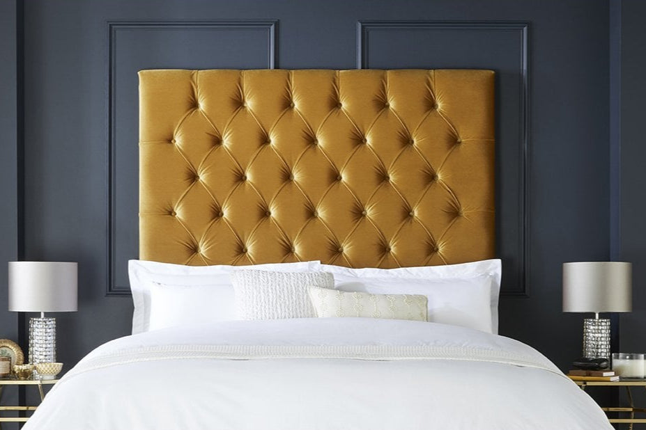 Helena Tall Upholstered Headboard With Chesterfield Design-1