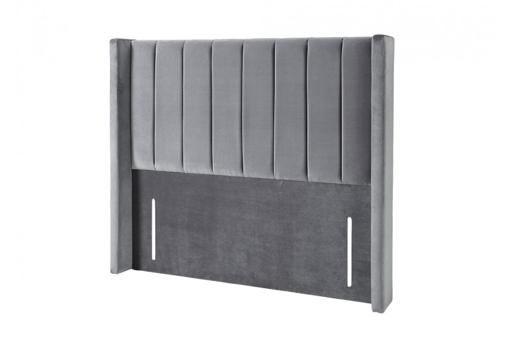 Jagger Contemporary Upholstered Floor-Standing Headboard With Wings-3