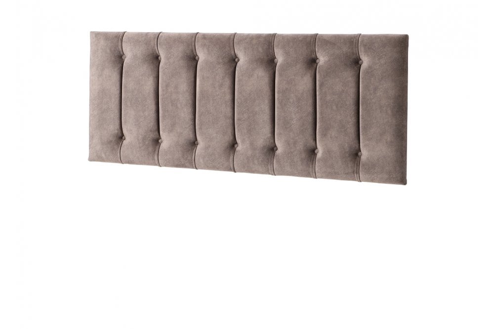 Lenny Contemporary button-backed strutted mount upholstered headboard - Trebla Granite - King Size - CLEARANCE