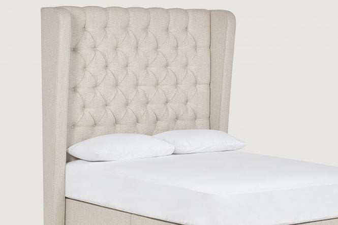 Mayfair Tall upholstered floor-standing headboard with wings
