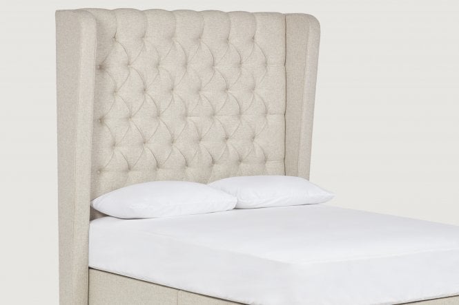 Mayfair Tall Upholstered Floor-Standing Headboard With Wings-1