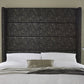 Mercury Tall Contemporary Upholstered Winged Floor-Standing Headboard