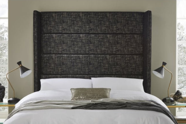 Mercury Tall Contemporary Upholstered Winged Floor-Standing Headboard-zoom-1
