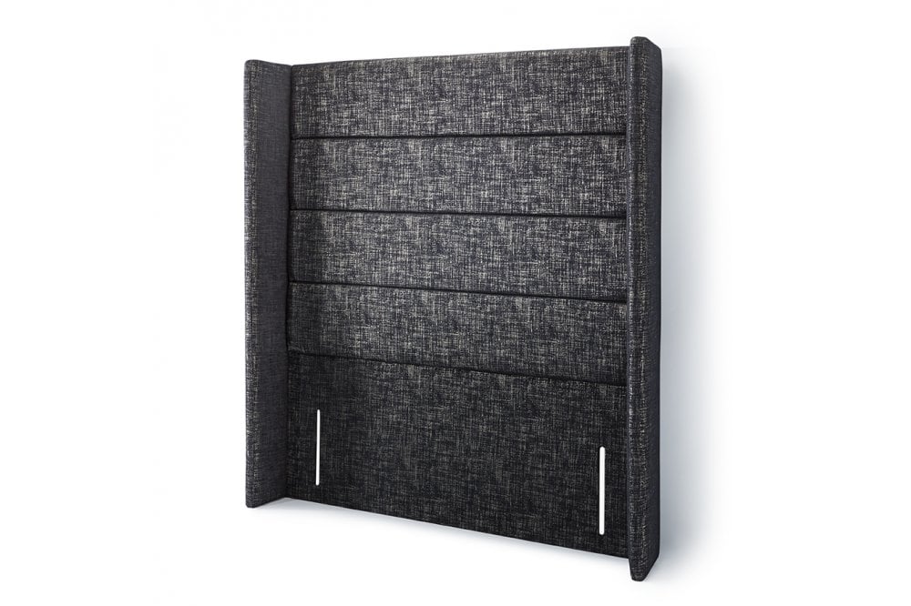 Mercury Tall contemporary upholstered winged floor-standing headboard