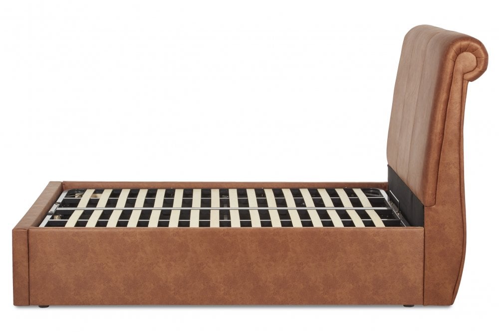 Merlin Upholstered Ottoman Bed With Low Foot End-4