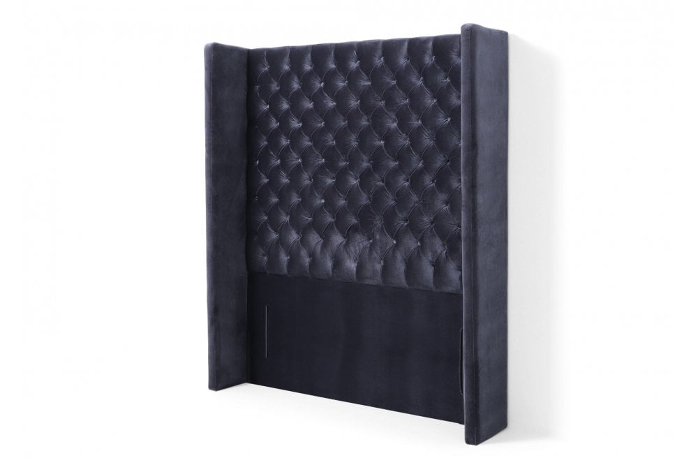 Niven Tall Upholstered Chesterfield Winged Floor-Standing Headboard-zoom-3