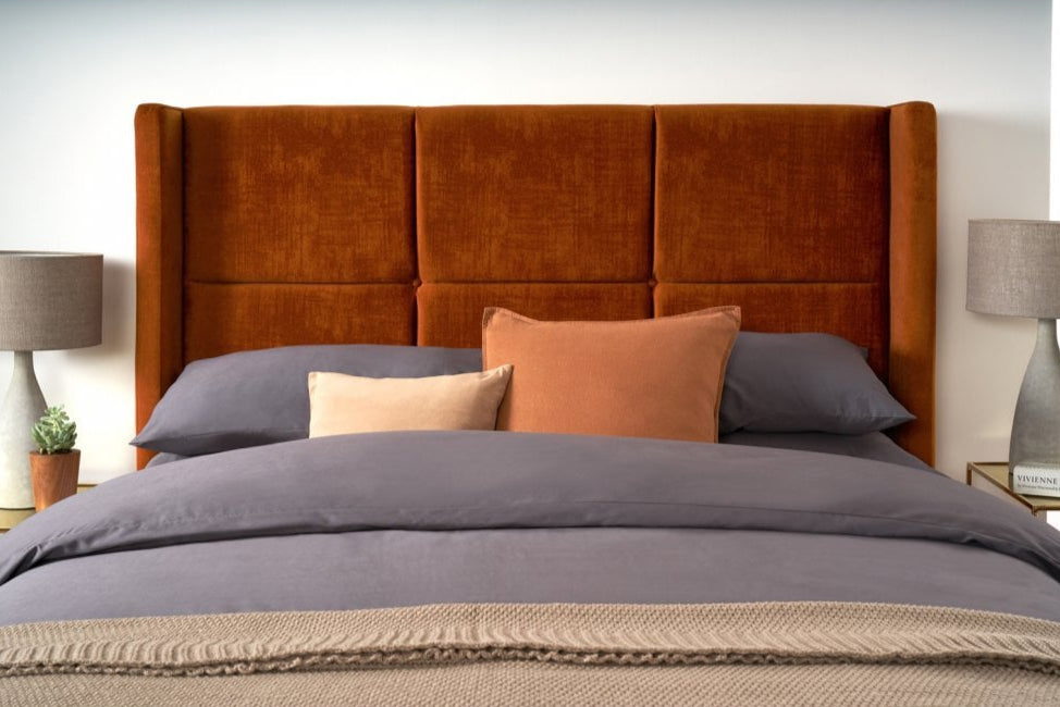 Olivier Contemporary Winged Upholstered Floor-Standing Button-Backed Headboard-1