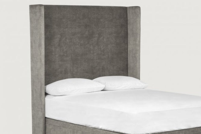 Peggy Tall Upholstered Floor-Standing Headboard With Wings-zoom-1