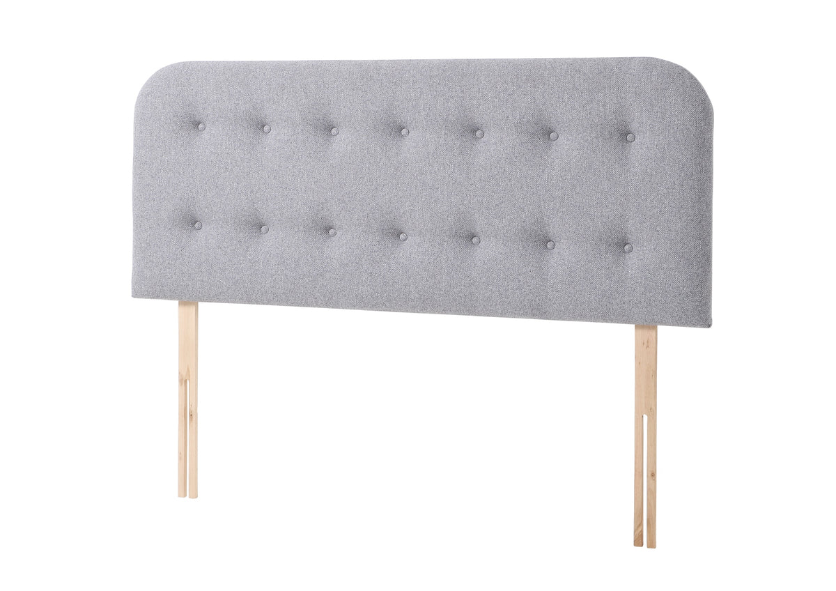 Shakespeare Contemporary button-backed upholstered mounted strutted headboard