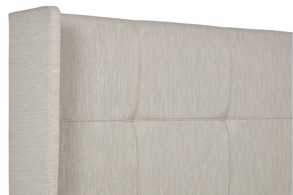 Rowan Tall contemporary upholstered floor-standing winged headboard