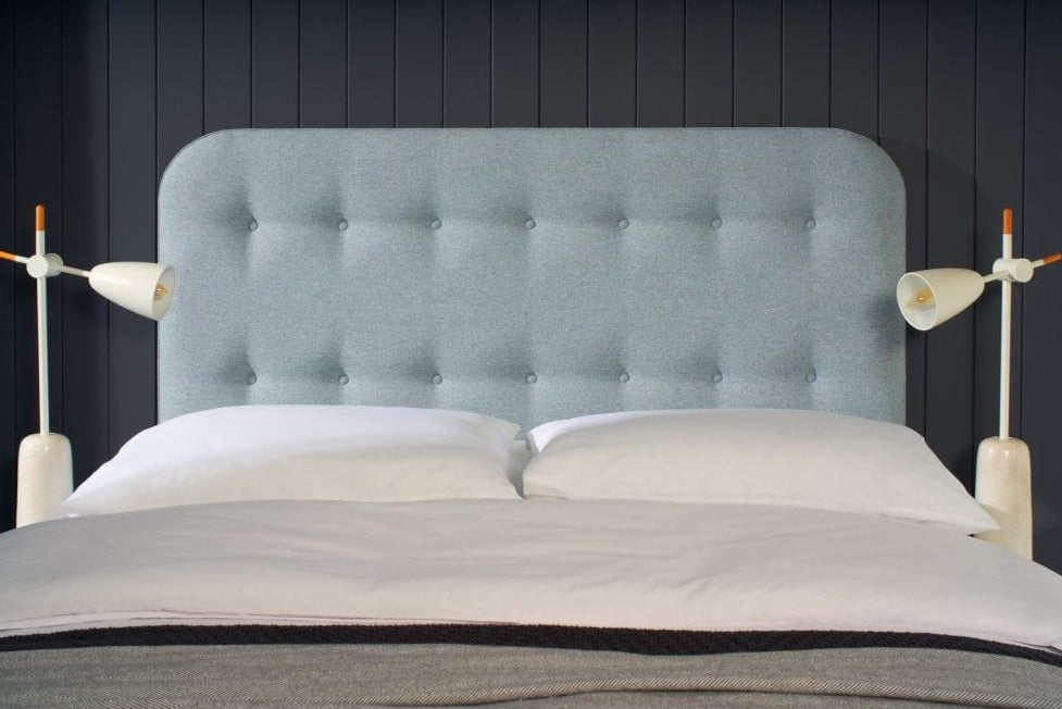 Shakespeare Contemporary Button Backed Upholstered Floor-Standing Headboard-zoom-1
