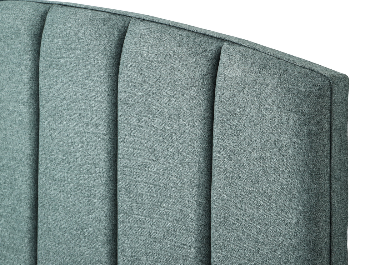 Lulu Contemporary upholstered fluted floor-standing headboard