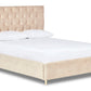 Bassey Upholstered Bed With Modern Chesterfield-Style Headboard