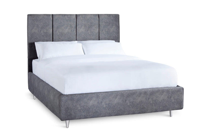 Chaplin Upholstered Bed With Fluted Headboard