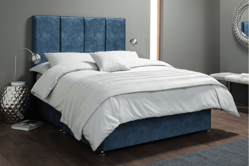 Anne Luxury Upholstered Divan Base, With 4 Drawers - Varied Sizes