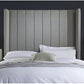 Audrey Contemporary Statement Tall Upholstered Headboard With Wings