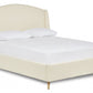 Bronte Modern Upholstered Bed With Curved Headboard