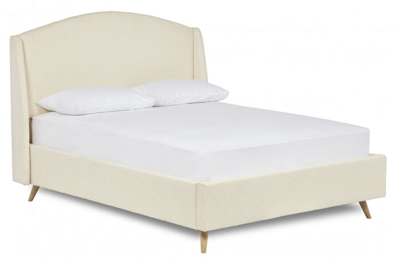 Bronte Modern Upholstered Bed With Curved Headboard